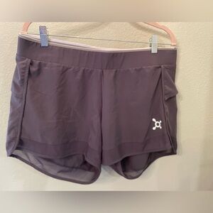Orangetheory Womens Gray Athletic Shorts Large Gym Workout‎ Yoga Running